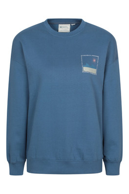 Cornwall Womens Graphic Sweatshirt - Blue