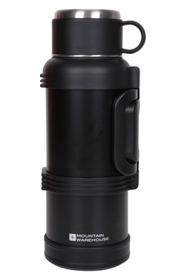 XL Camping Flask with Cup - Black