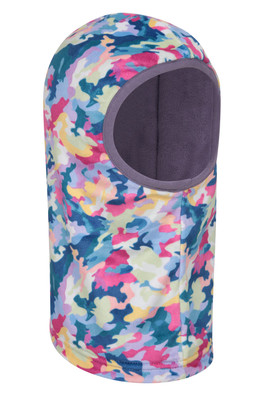 Kids Patterned Ski Balaclava - Pink