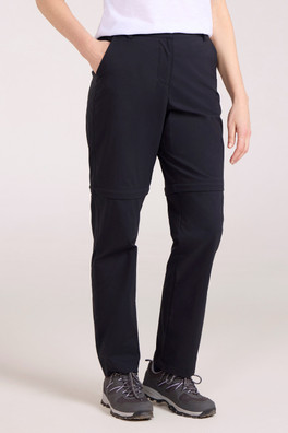 Delta Stretch Womens Zip Off Trousers - Black