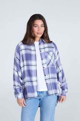 Lottie Womens Supersoft Relaxed Shirt - Blue