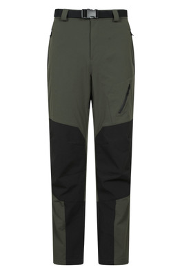 Winter Forest Fleece Lined Mens Trousers - Short Length - Green