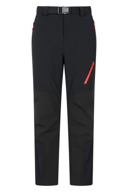 Winter Forest Fleece Lined Mens Trousers - Short Length - Black