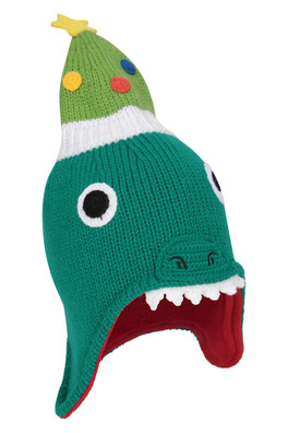 Xmas Fleece Lined Trapper Hat - Green