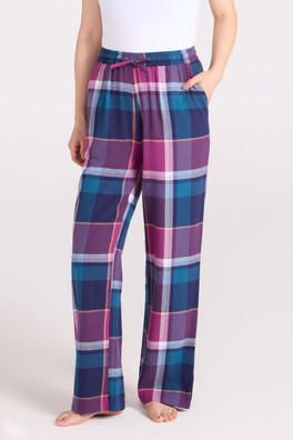 Womens Flannel Lounge Pants - Dark Purple
