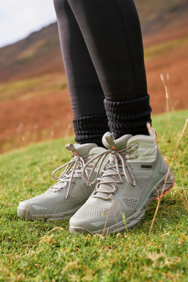 Crusade Womens Lightweight Waterproof Walking Boots - Pale Green