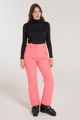 Moon Womens Slim Leg Ski Pants - Bright Pink