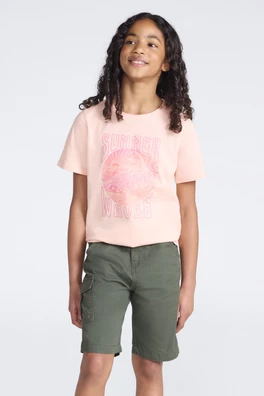 Summer Waves Kids Short Sleeve Tee - Pale Pink