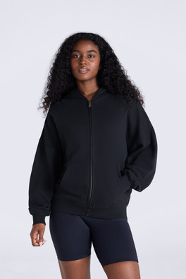 Idol Womens Zip Through Hoodie - Black