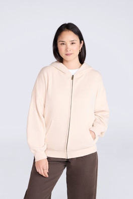 Idol Womens Zip Through Hoodie - Cream