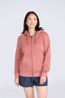 Maya Womens Graphic Zip Through Hoodie - Pale Pink