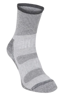 Cotton Mid-Calf Hiker Socks - Black