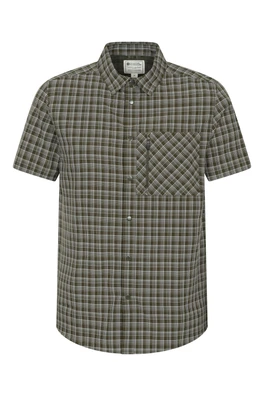 Miles Stretch Woven SS Shirt - Blue