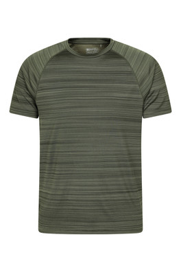 Endurance Stripe IsoCool Mens Tee - Khaki