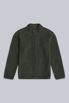 Fern Kids Borg Raglan Fleece - Dark Khaki