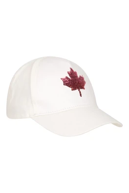 Regional Canada Sequin Kids Baseball Cap - Blanc