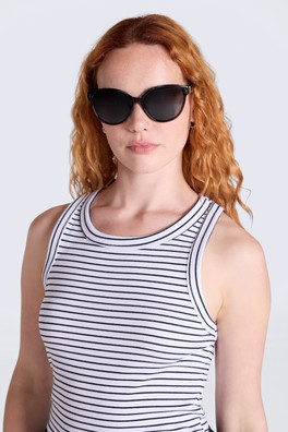 Cleo Womens Polarized Sunglasses - Black