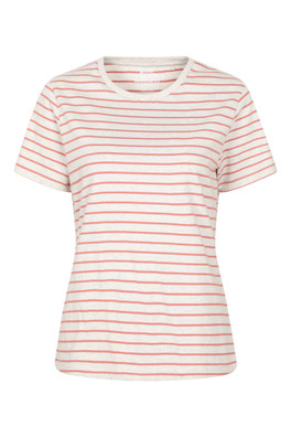 Striped Women’s Regular Fit T-Shirt - Rust