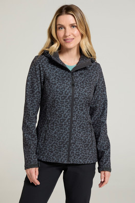 Veste Softshell imprimée Femme Exodus - Gris Carbone
