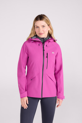 EMS Veste imperméable 3 couches Tiber pour femmes - Rose Foncé