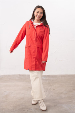 Beachcomber Womens Long Waterproof Jacket - New Poppy