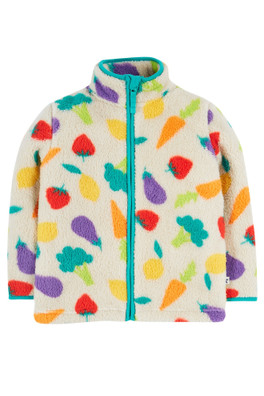 Kids 100% Recycled Polyester Zip Ted Fleece Jacket - Veg Patch