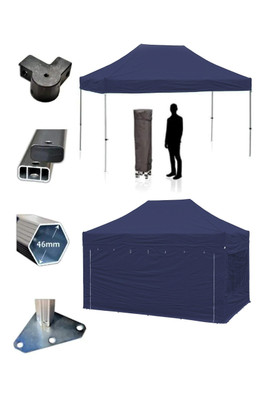 Protex40 4.5m x 3m Gazebo - NAVY BLUE