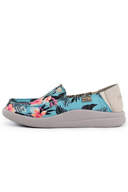 Rizzo Womens Soft Back Loafer - Blue Palm Print