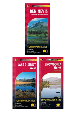 National 3 Peaks Challenge Superwalker Map Set - Scale: 1:25,000