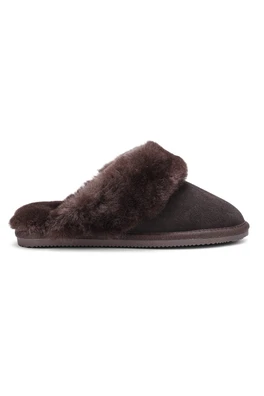 Candy Women's Regular Fit Suede Slipper - Chocolate
