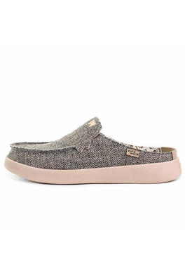 Barbeach Mens Woven Canvas Mule - Brown
