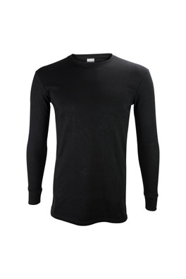 Mens Long Sleeve Thermal Top for Winter - Black