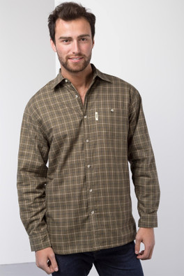 Mens Fleece Lined Shirt - Gransmoor Olive
