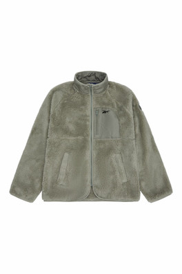 Double Monkey Fleece Womens Jacket - Pale Green