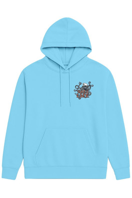 Underwater Alien Mens Hoodie - Sky Blue