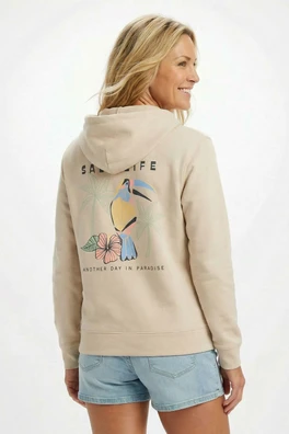Toucan Womens Hoodie - Natural