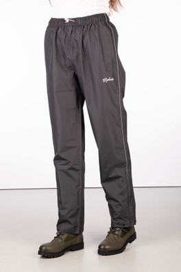 Ladies Waterproof Overtrousers - Dark Grey Silver