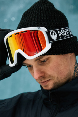 D1 OTG Unisex Snow Goggles - Mikkel Bang 24/Red Ion & Clear