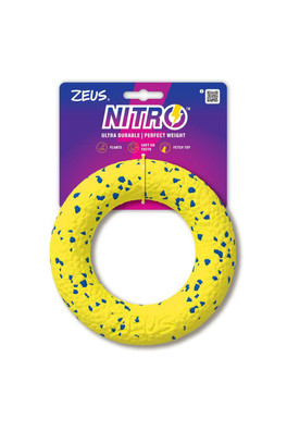 Zeus Nitro Ring Dog Toy - Yellow