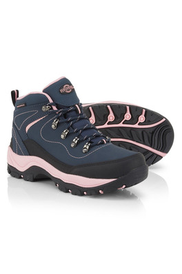 Texas Womens Waterproof Walking Boots - Navy/Pink