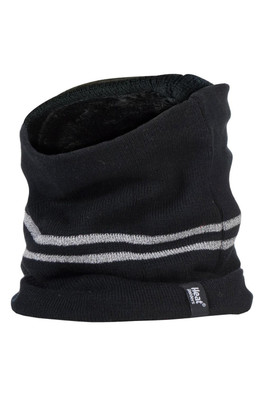 Mens Hi Vis Reflective Thermal Neck Warmer - Black