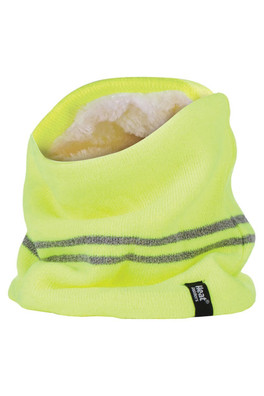 Mens Hi Vis Reflective Thermal Neck Warmer - Yellow