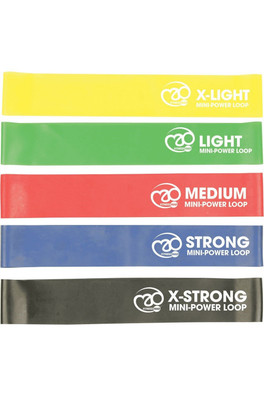 Pack of 5 Mini Power Resistance Band Set - Multicoloured