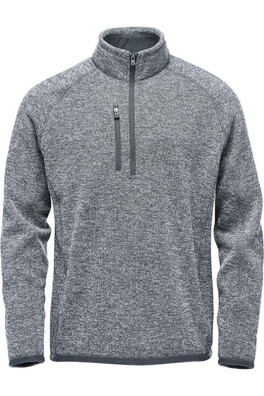 Avalanche Mens Quarter Zip Fleece Top - Granite