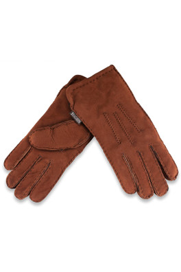 Womens 3 Point Sheepskin Gloves - Brown