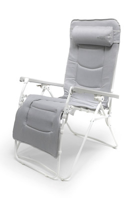 Adjustable Recliner / Zero Gravity lounger - Grey / White