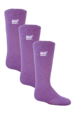 Kids Thermal Winter Socks 3-Pack - Purple