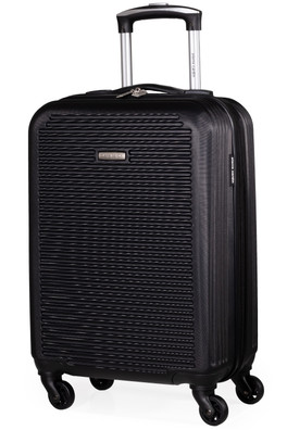 Hard Shell 4 Wheel Lightweight Carry On Suitcase - Black