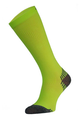 Knee High Compression Running Socks - Neon Yellow
