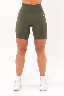Limitless Womens Seamless Shorts - Olive Fade